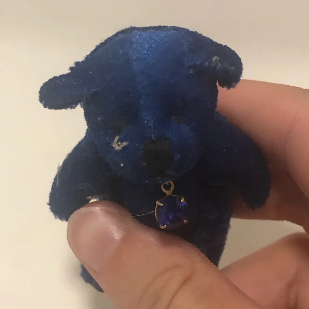 Plush Blue Teddy Bear with Gold Charm (Free with any toy purchase)
